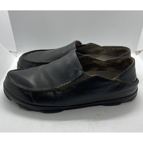 Olukai Men’s Moloa Leather Slip On Shoe Loafer 10 Brown Convertible 10128-7A7C main image 9